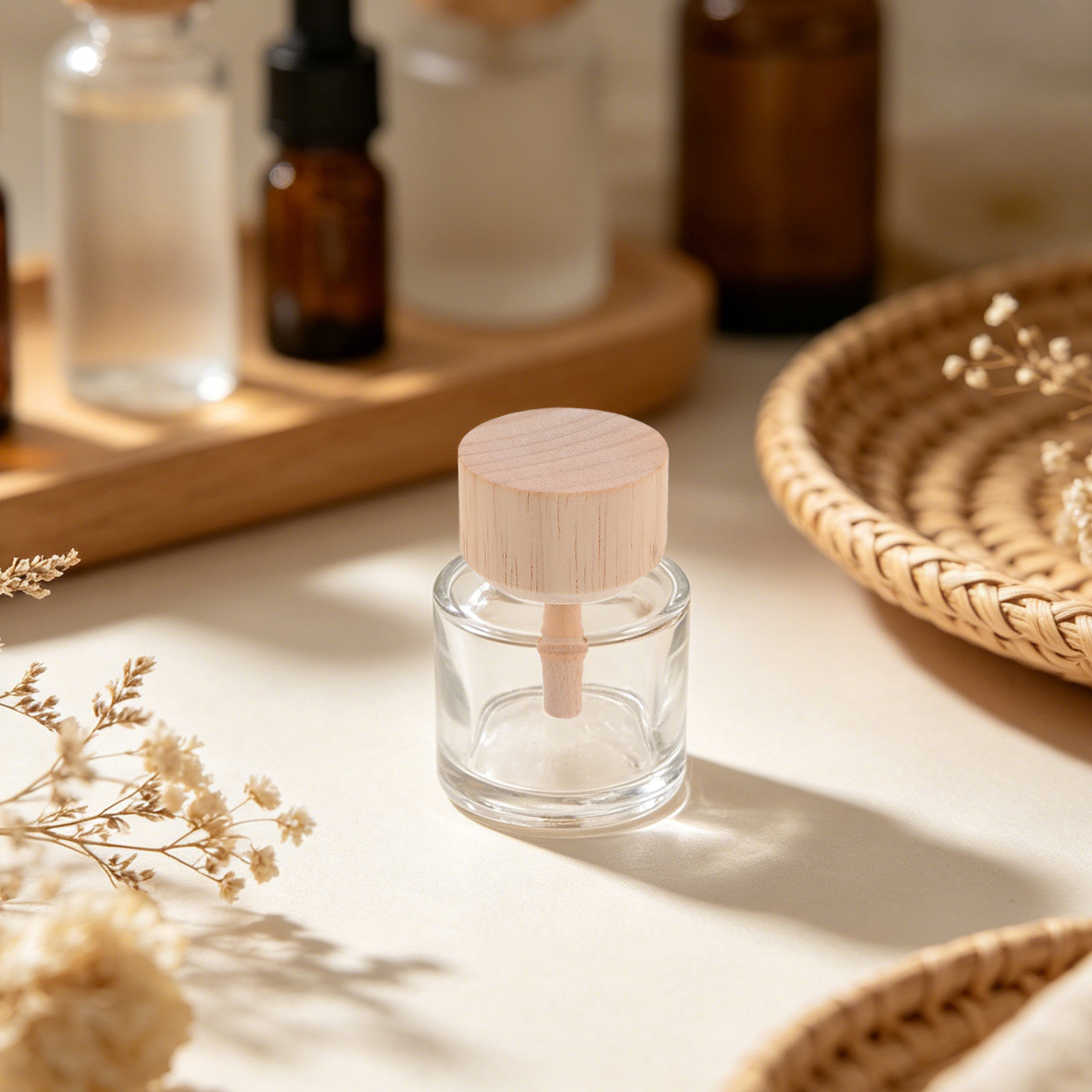 2Pcs Clear Glass Reed Diffuser - Home Fragrance Oil Diffuser review and price